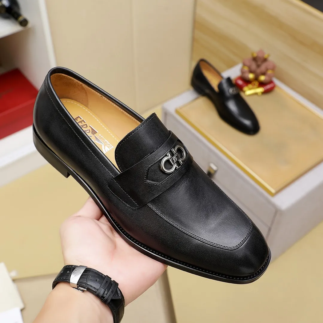 Men's shoes💰460🕷🕷[Ferragamo] Ferragamo's top men's business leather shoes💯Original copy of the official website, the upper is made of imported official website 1:1 material🍁Italian imported cowhide🇮🇹Imported cowhide lining. It’s definitely not made with ordinary craftsmanship, it’s the model used by celebrities! The factory’s craftsmanship is designed to create the most perfect shoes for trendy men! Colors available! Code number 38-44 (45.46 customized)......